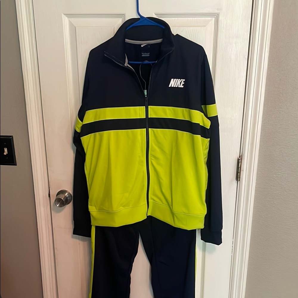 Nike Black and Yellow Track Suit